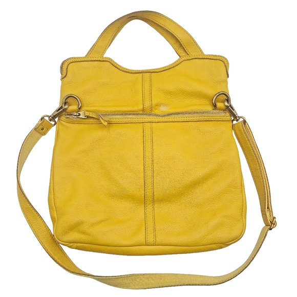 Vintage Y2K Fossil Leather Convertible Erin Foldover Crossbody Bag - Picture 2 of 11